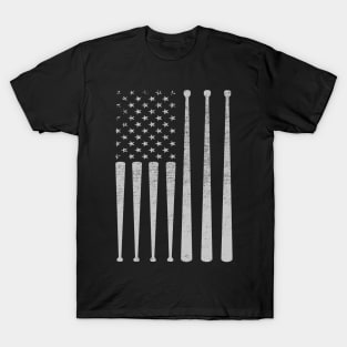 Drum sticks on a vintage American flag For Drummers T-Shirt